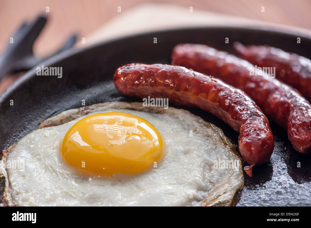 breakfast with eggs and sausage Stock Photo Alamy