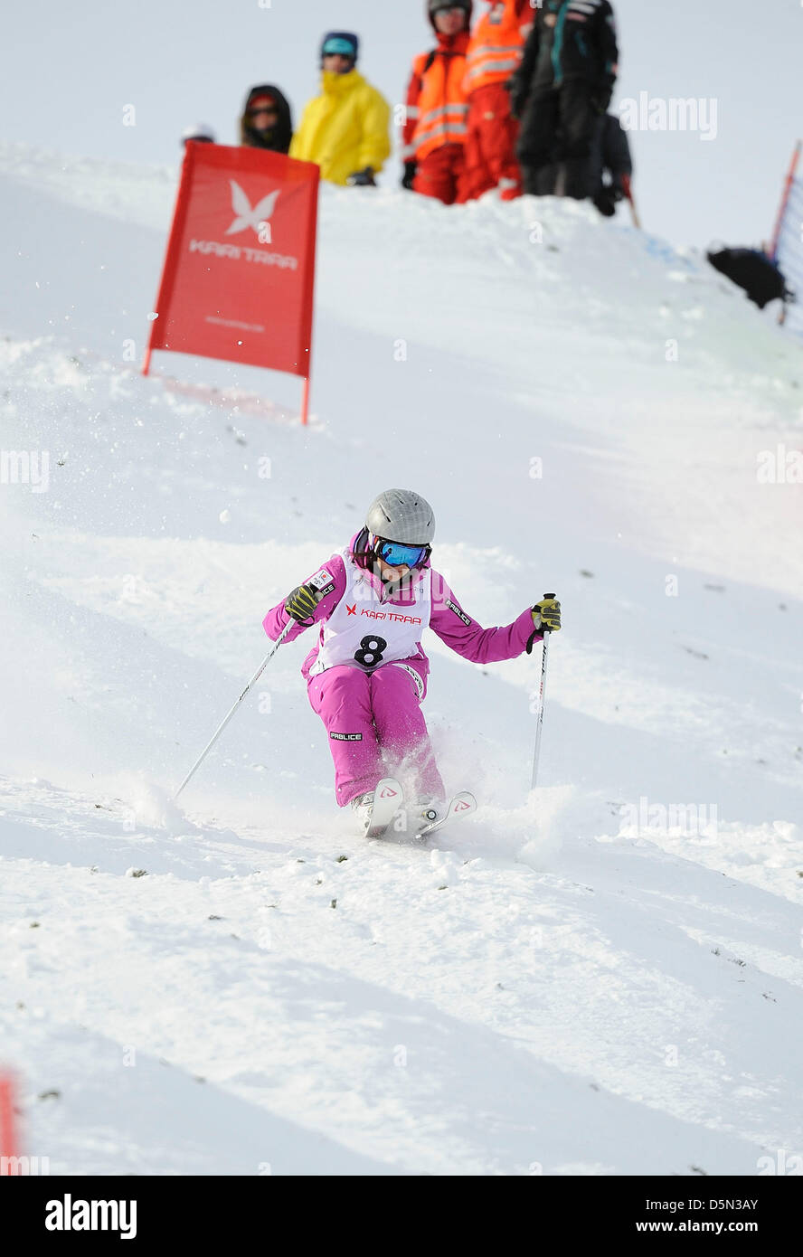 Aiko Uemura (JPN), MARCH 6, 2013 - Moguls : FIS Freestyle Skiing World Championships Women's Moguls Final in Voss, Norway. (Photo by Hiroyuki Sato/AFLO) Stock Photo