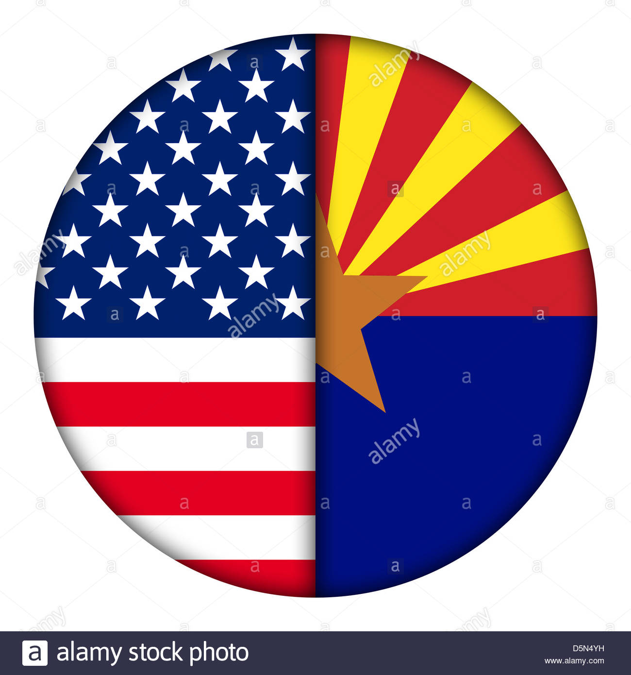 Arizona America Icon Flag Logo Banner Stock Photo 55169285 Alamy