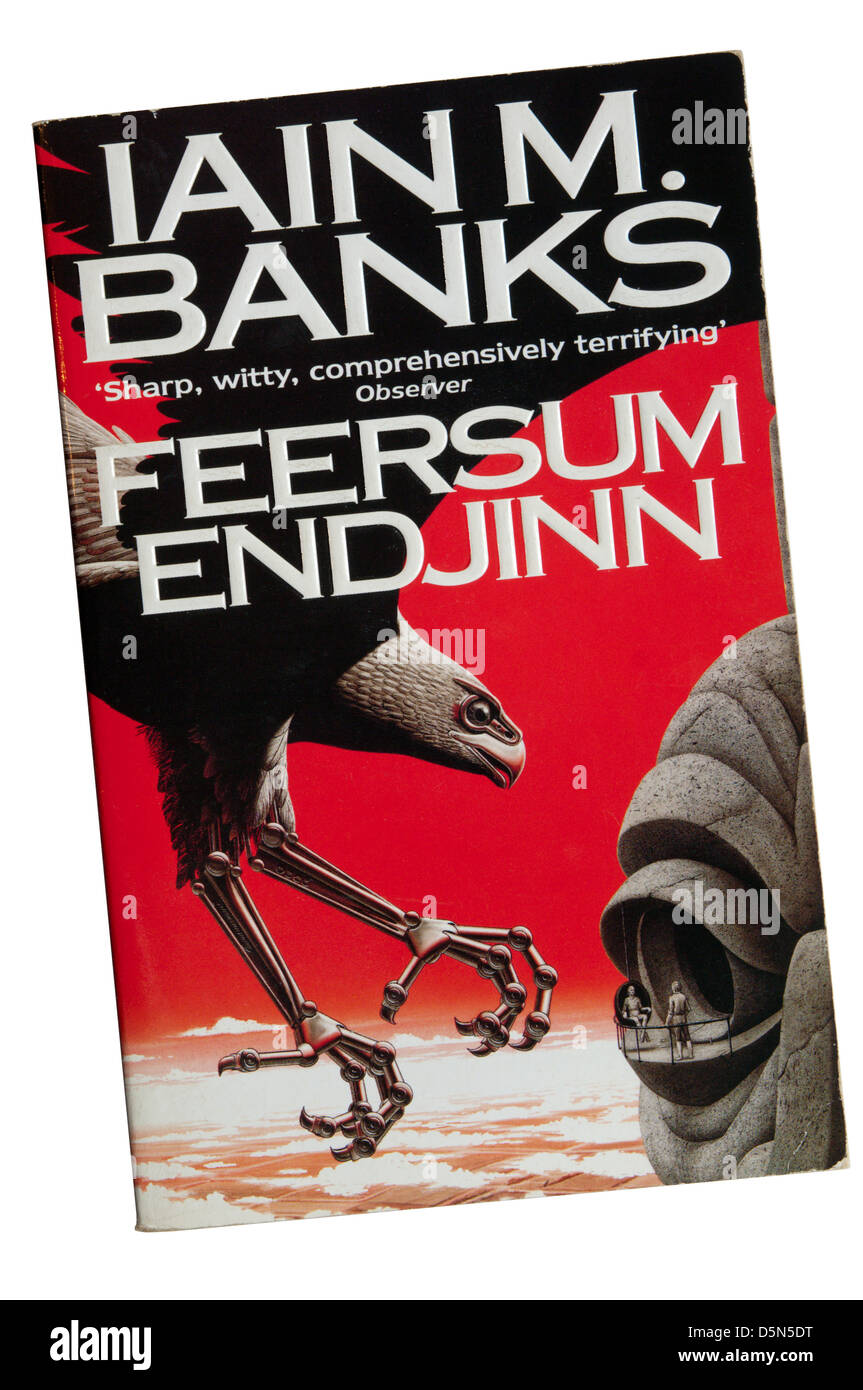 Feersum Endjinn by Iain M. Banks, the name Iain Banks uses for his science-fiction stories. Stock Photo