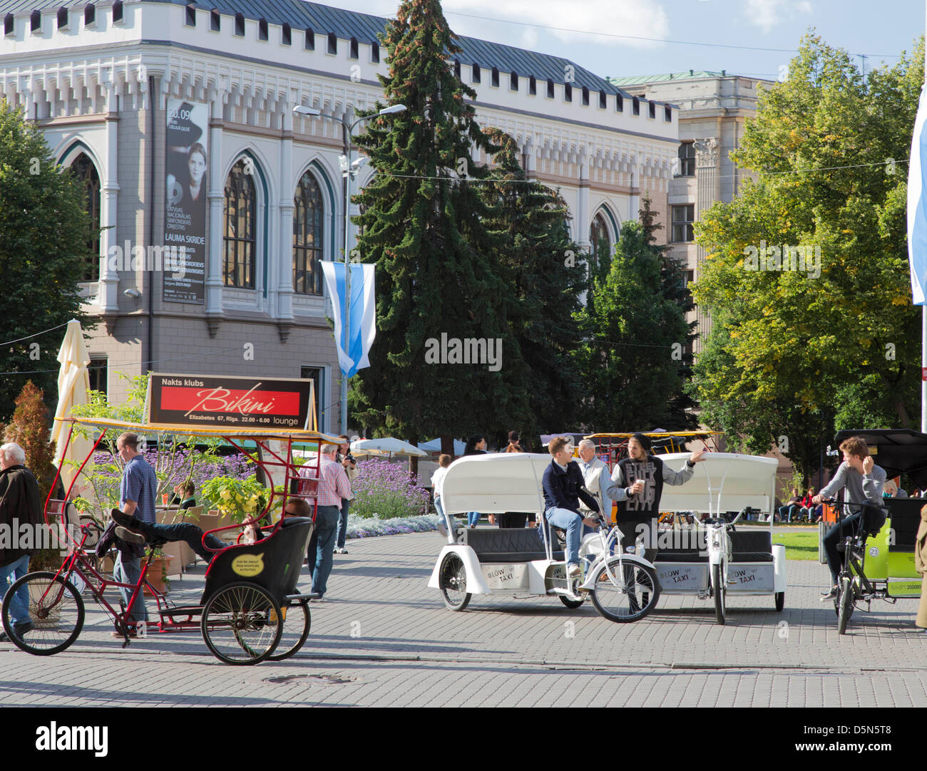 Latvia tourists riga rickshaw hi-res stock photography and images - Alamy