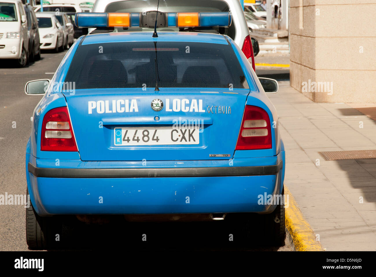 Policia local car in the canary islands, local police. Stock Photo