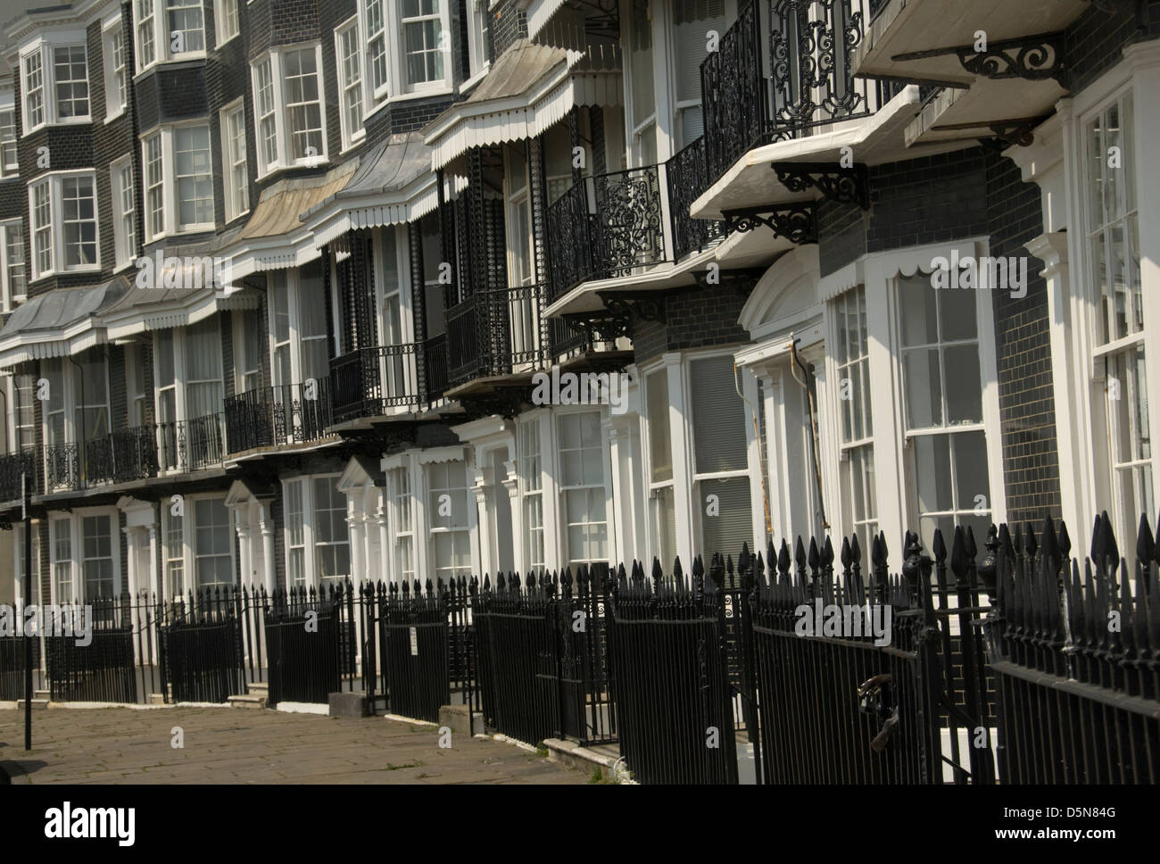 EAST SUSSEX; BRIGHTON; REGENCY HOUSES IN ROYAL CRESCENT MEWS OFF MARINE