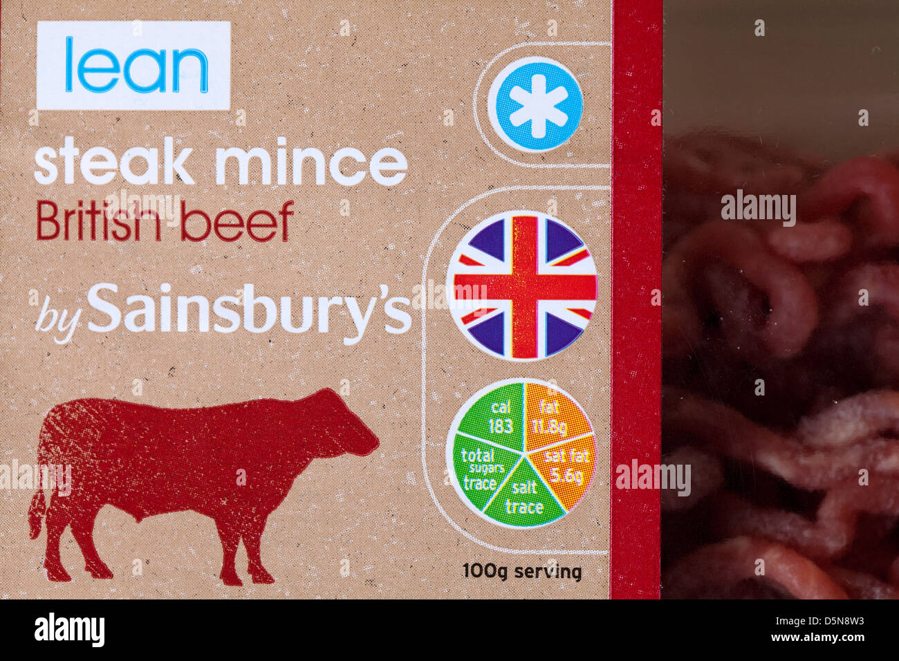 Mince Packaging info UK Stock Photo Alamy