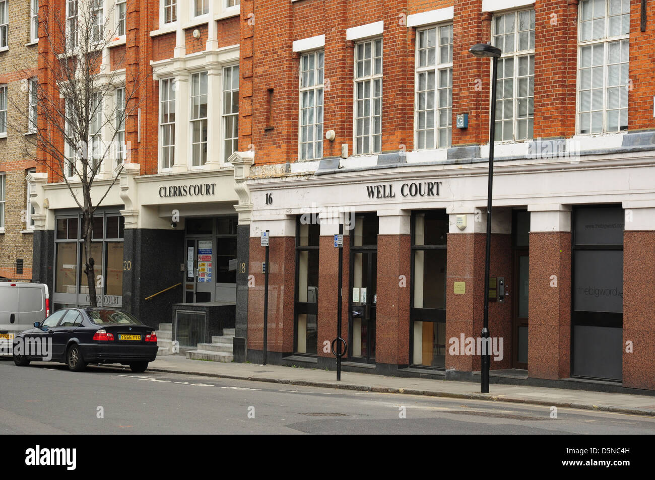 Well Court which contains part of the remains of Clerks' Well, Farringdon Lane, Clerkenwall