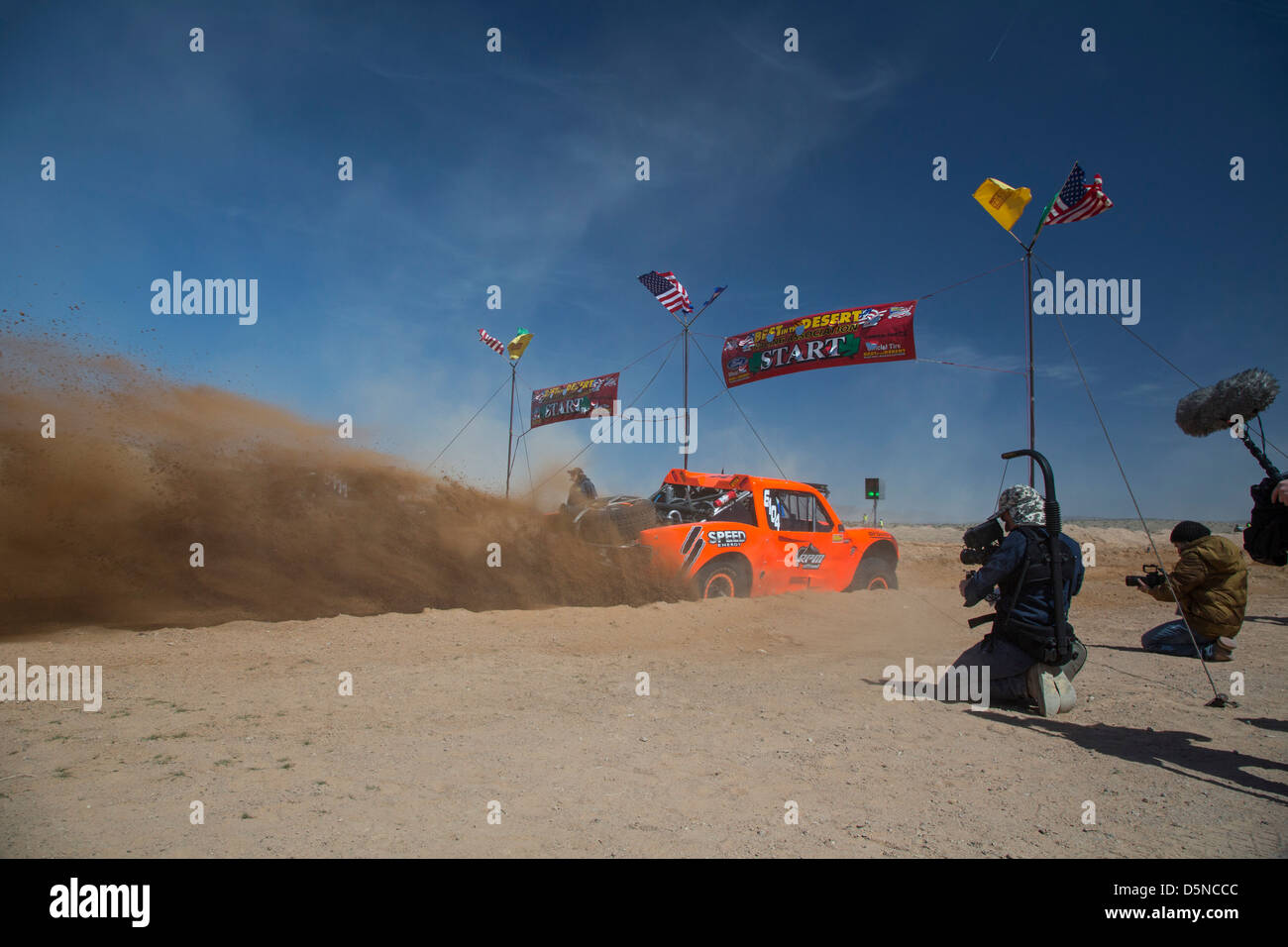 Jean, Nevada - The Mint 400 off-road auto race through the Mojave Desert near Las Vegas. Stock Photo