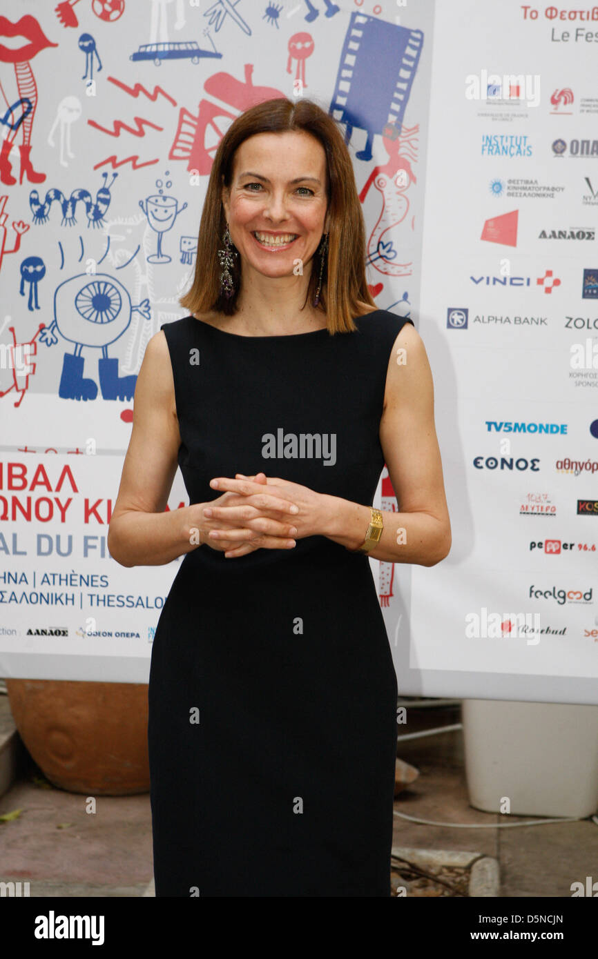 April 5, 2013 - Athens, Greece - Actress CAROLE BOUQUET arrives for the 14th Francophone Film Festival at French institute of Athens. (Credit Image: © Aristidis Vafeiadakis/ZUMAPRESS.com) Stock Photo