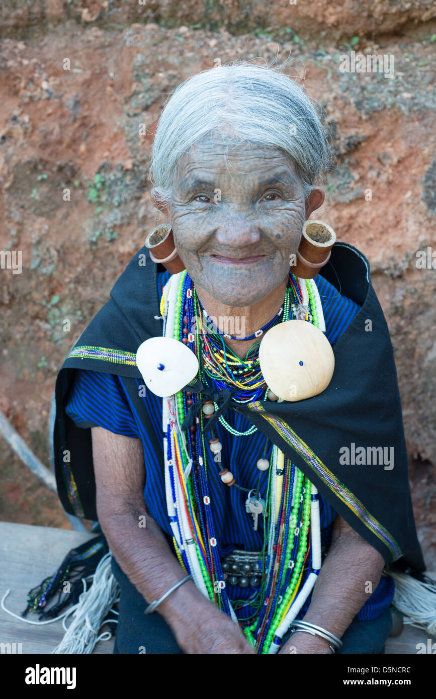 K'Cho Chin woman Stock Photo