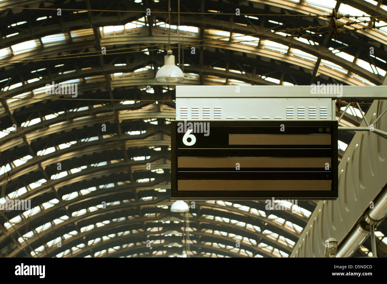 Board with number of binary at railway station Stock Photo - Alamy