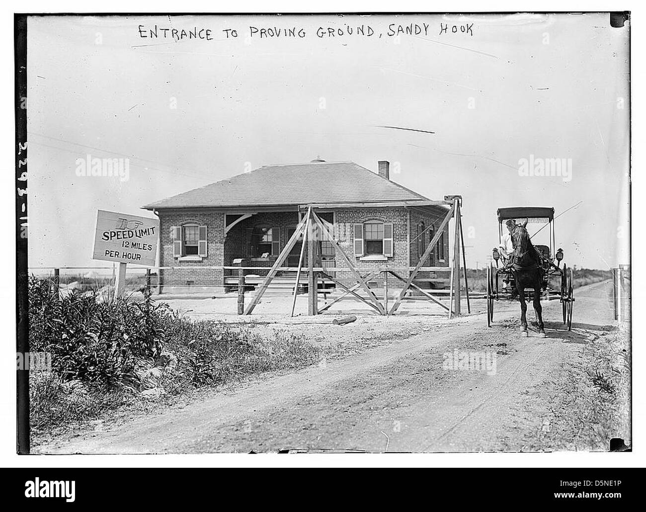Entrance to proving ground, Sandy Hook (LOC Stock Photo Alamy
