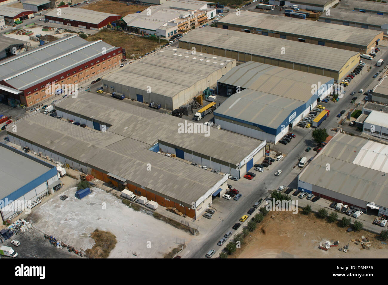 Aerial view of Palma de Mallorca´s city industrial park Stock Photo