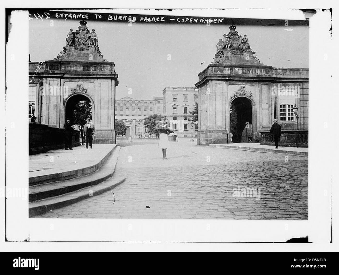Entrance to burned palace, Copenhagen (LOC) Stock Photo