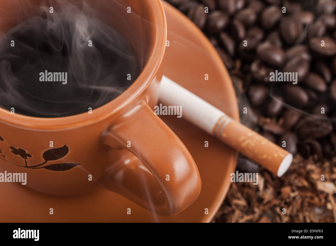 Coffee and cigarette Stock Photo Alamy