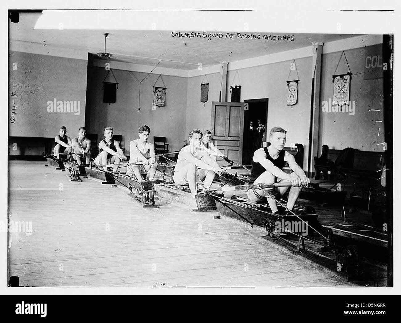 Rowing machines Black and White Stock Photos & Images Alamy