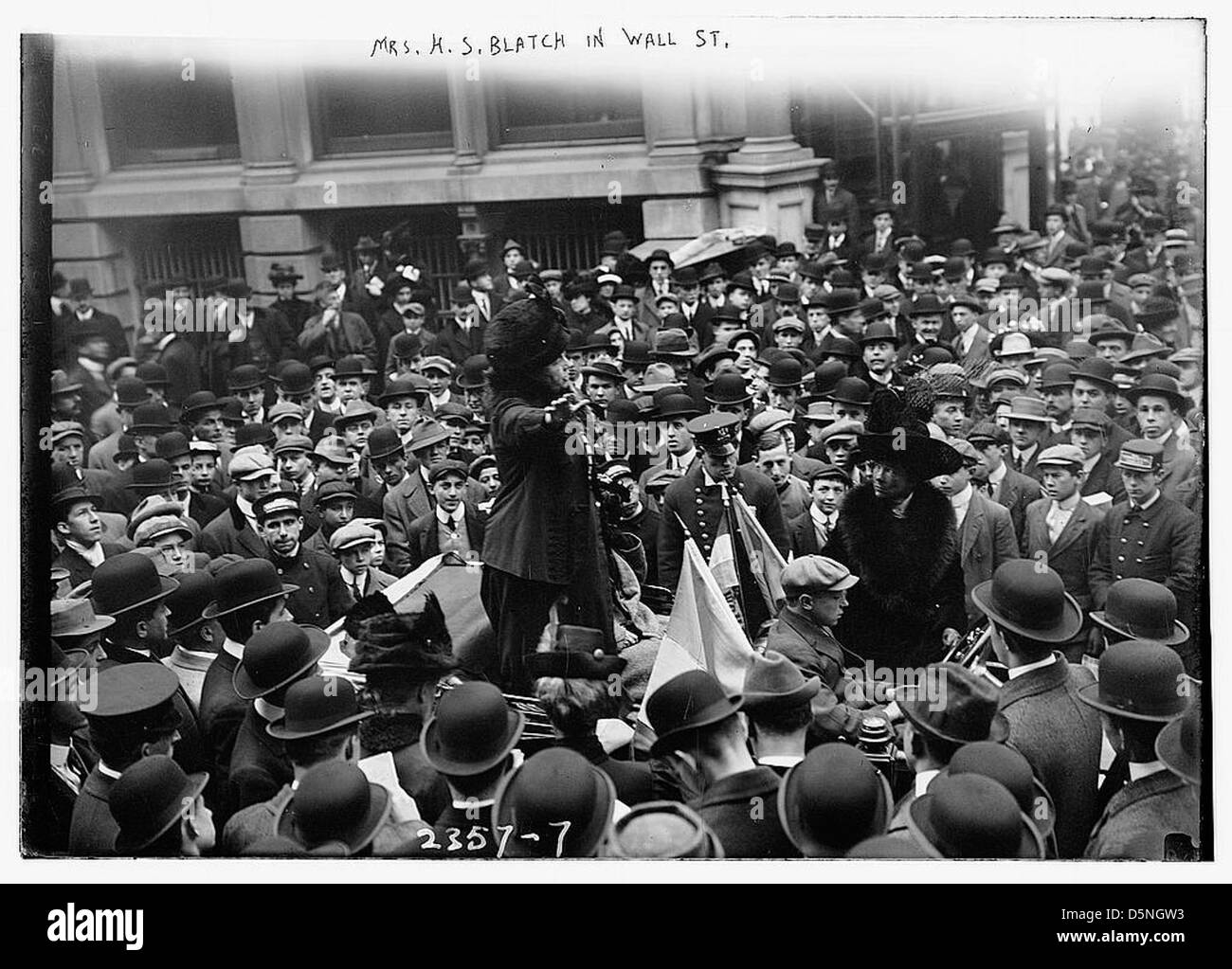 Mrs. H.S. Blatch in Wall St. (LOC) Stock Photo