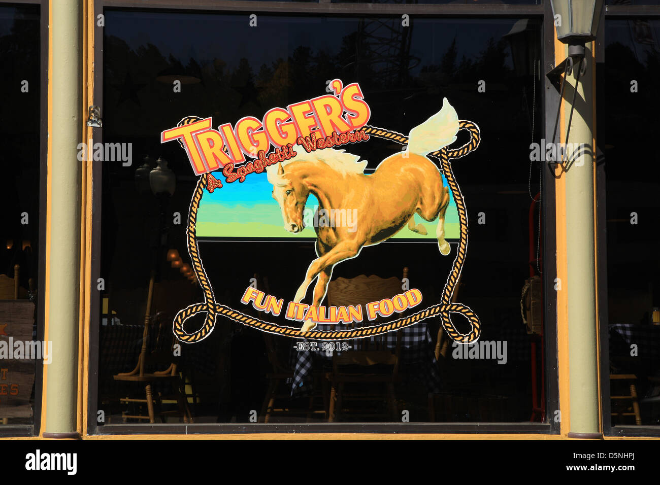 Exterior of Trigger's Italian Restaurant Stock Photo