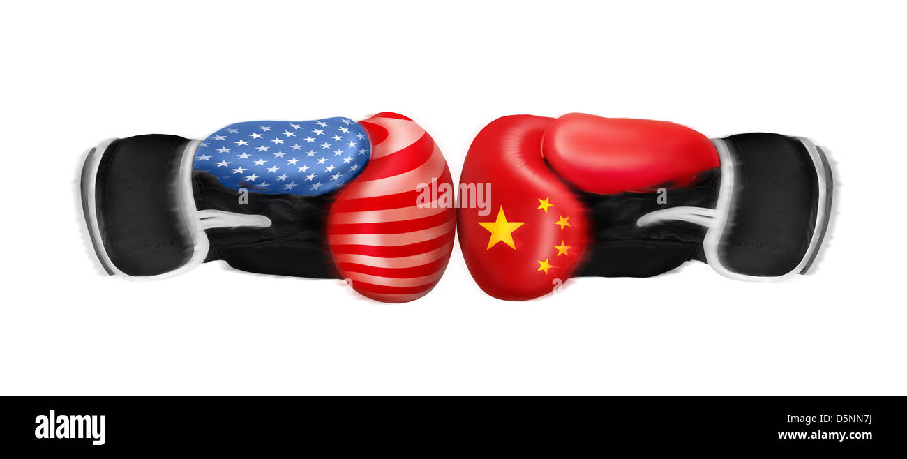 Boxing Gloves On White Background Usa Vs China Stock Photo Alamy Boxing Gloves On White Background Usa Vs China Stock Photo Alamy