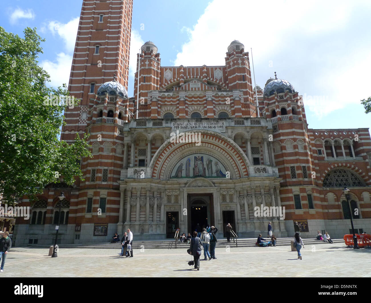 Westminster Cathedral on Ambrosden Avenue in Victoria, London, UK. Stock Photo
