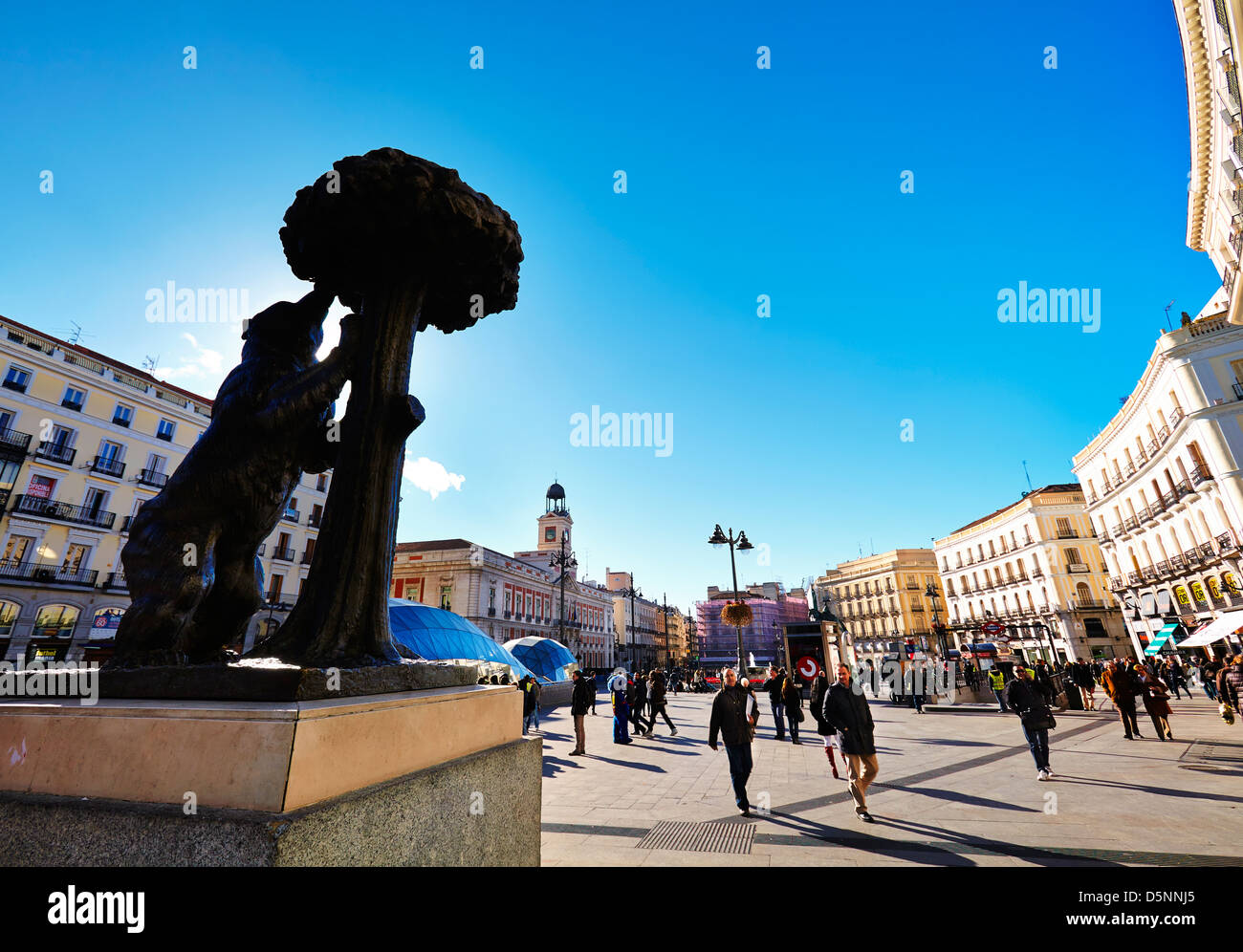 The Bear and the Strawberry Tree Statue at Puerta del Sol square. Madrid. Spain Stock Photo