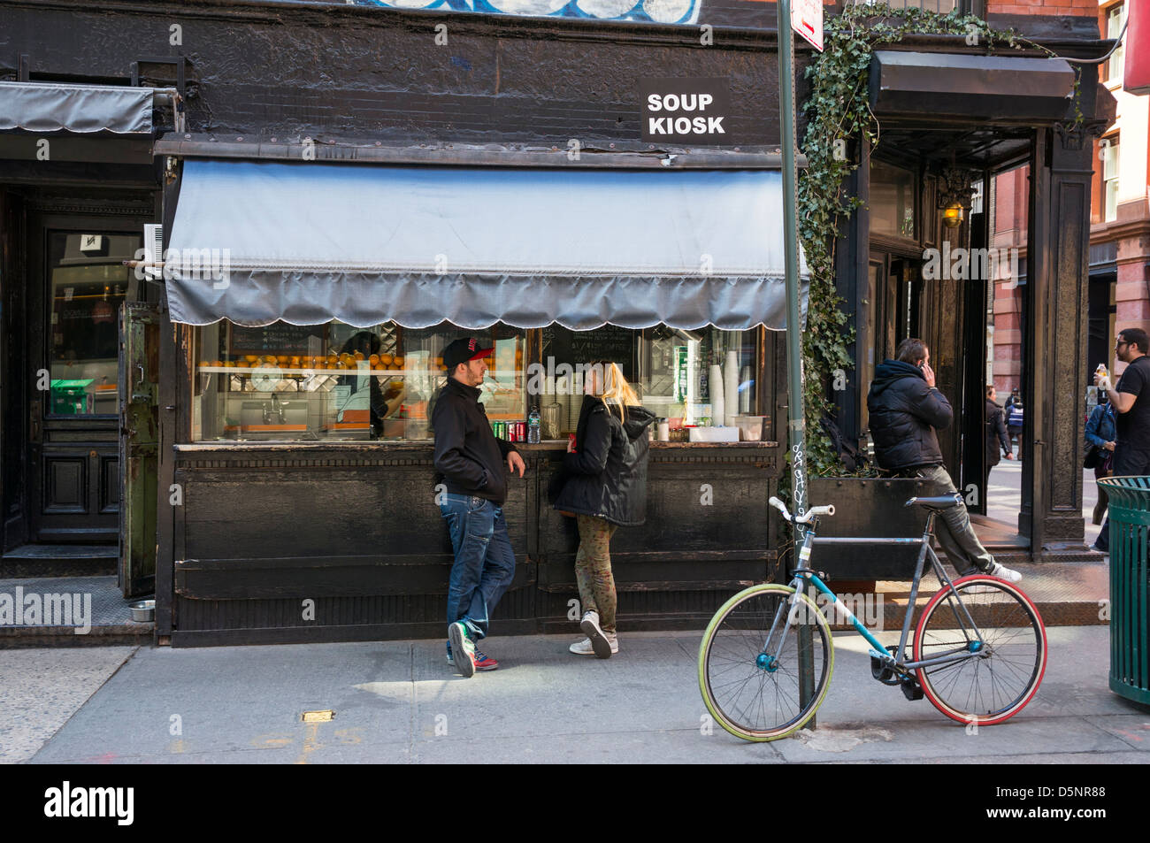 Soup Kiosk in Soho in New York City Stock Photo Alamy