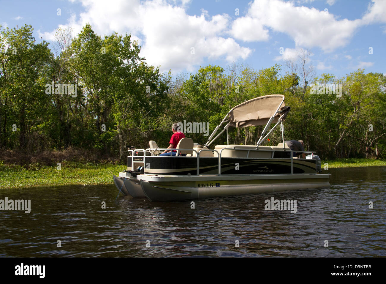 Boating/fishing, St. Johns River, near Deland, FL Stock Photo