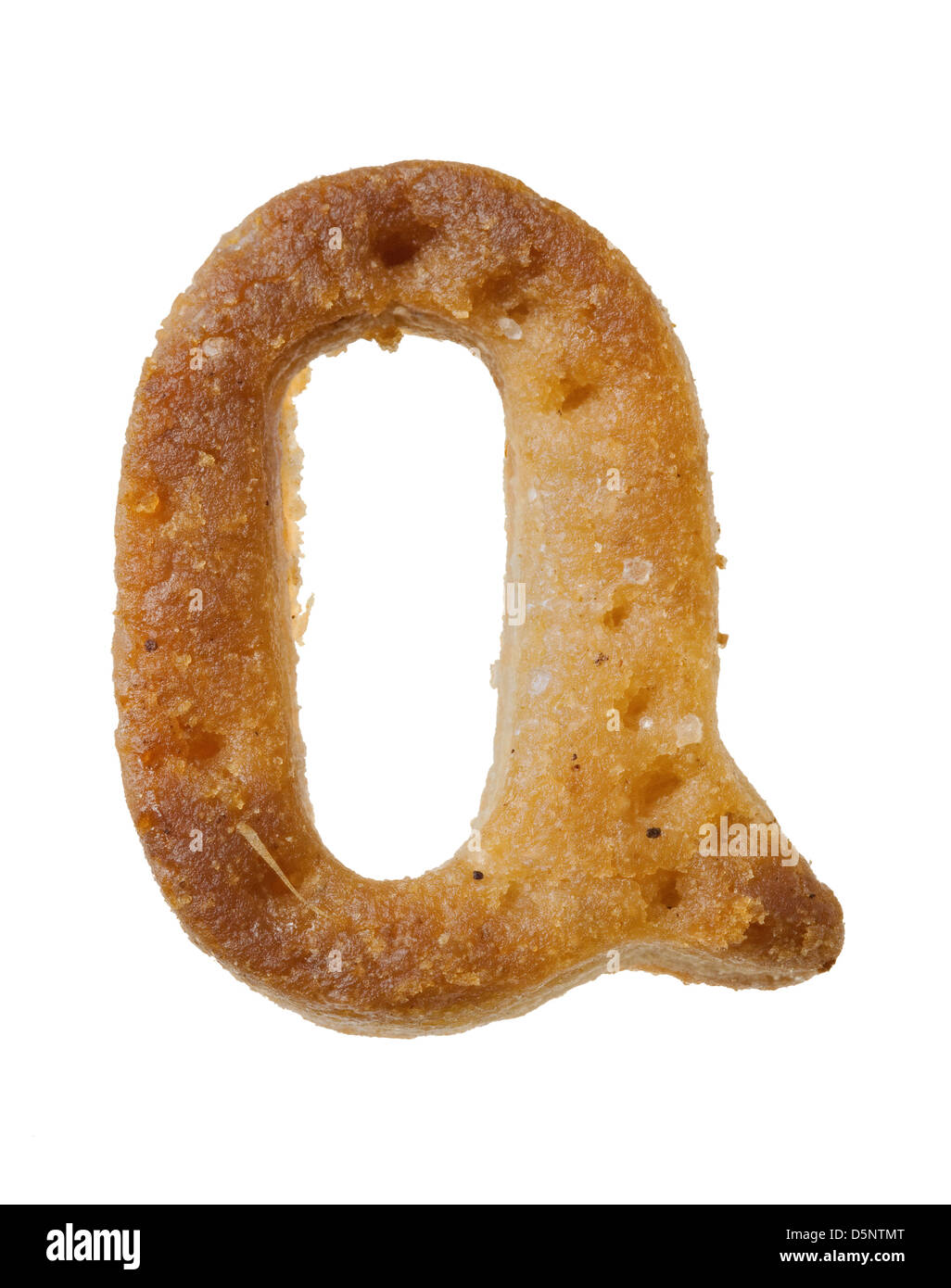 Baked alphabet cookie letter Q Stock Photo Alamy