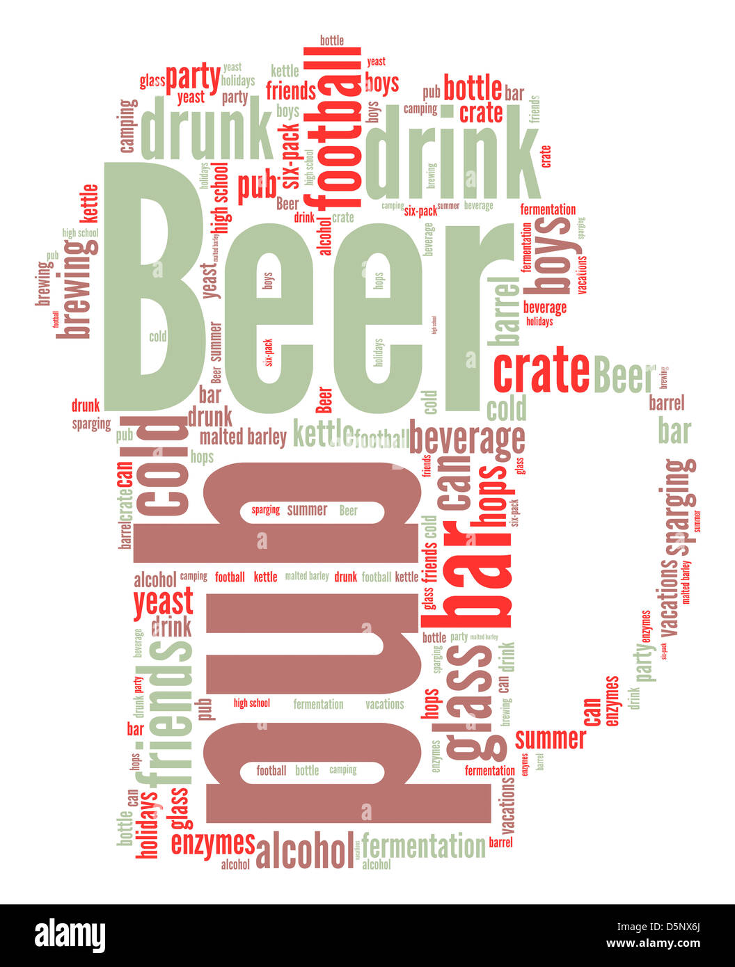 Beer glass word cloud Stock Photo Alamy