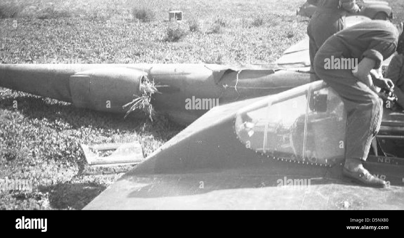 Lockheed P-38, crash Stock Photo