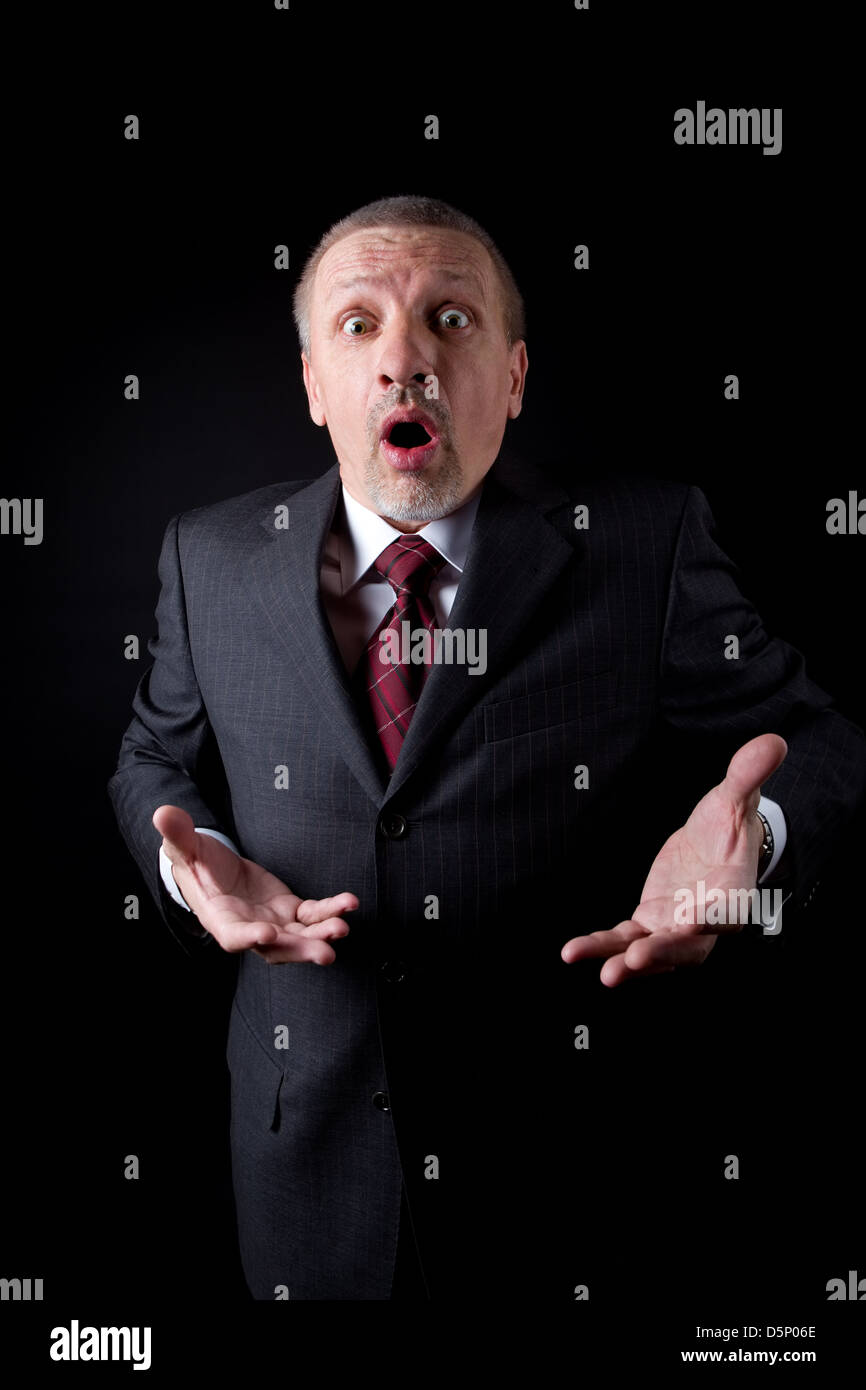 Funny surprised mature black man hi-res stock photography and images ...