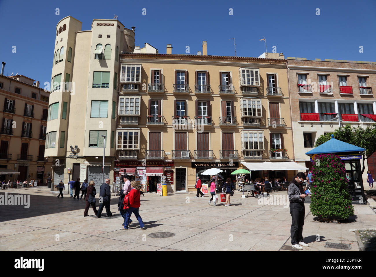 People strolling in the city of Malaga, Andalusia Spain Stock Photo