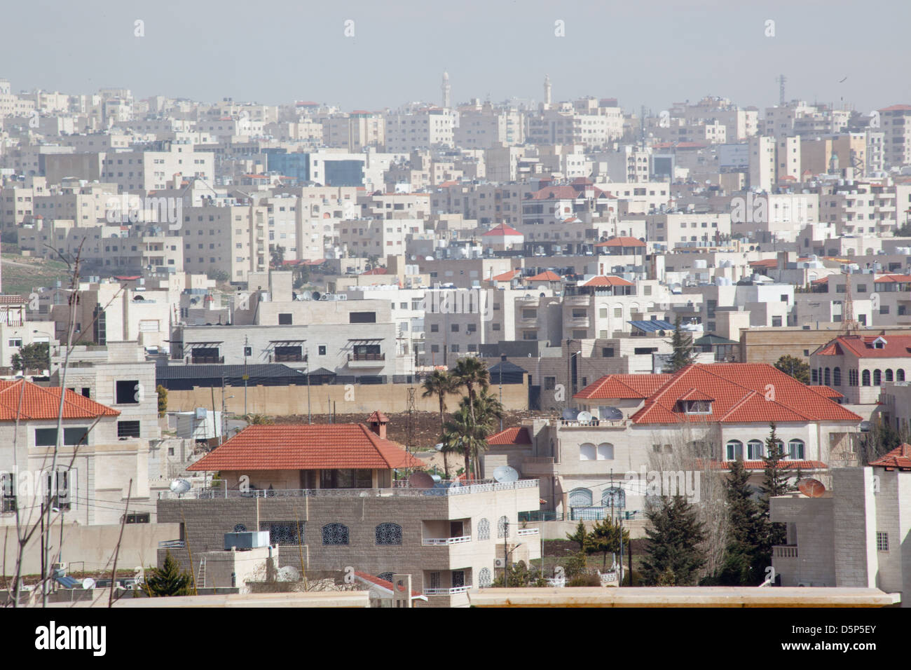 View of Amman, Jordan, a beautiful capital city in a progressive Middle East country Stock Photo
