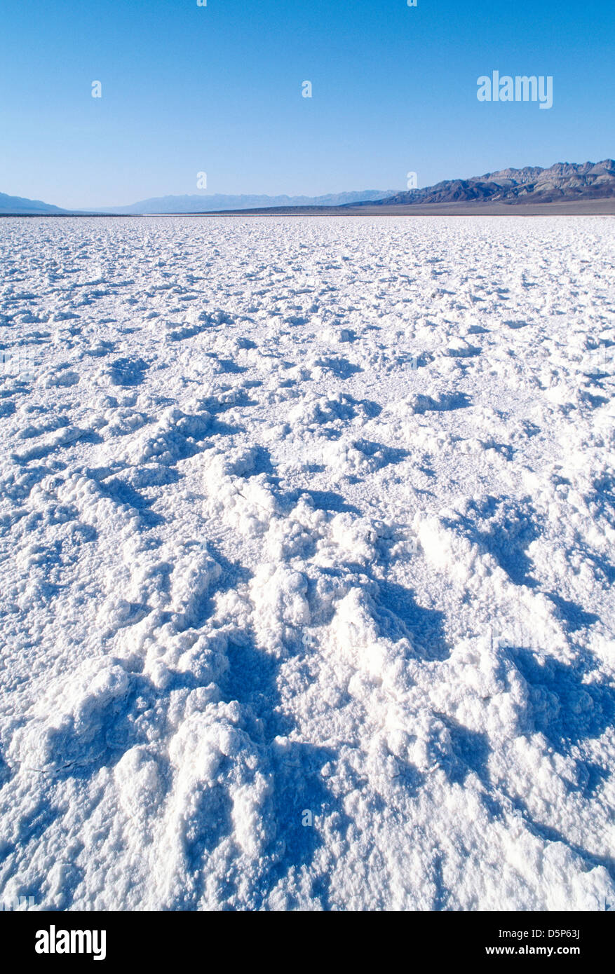 Devil's Golf Course salt crystal formations, Death Valley National Park, California. Stock Photo