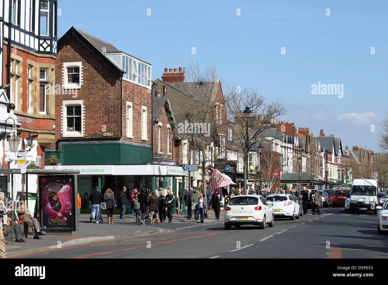 Shops on Clifton street in Lytham, Lytham St Annes, Lancashire Stock