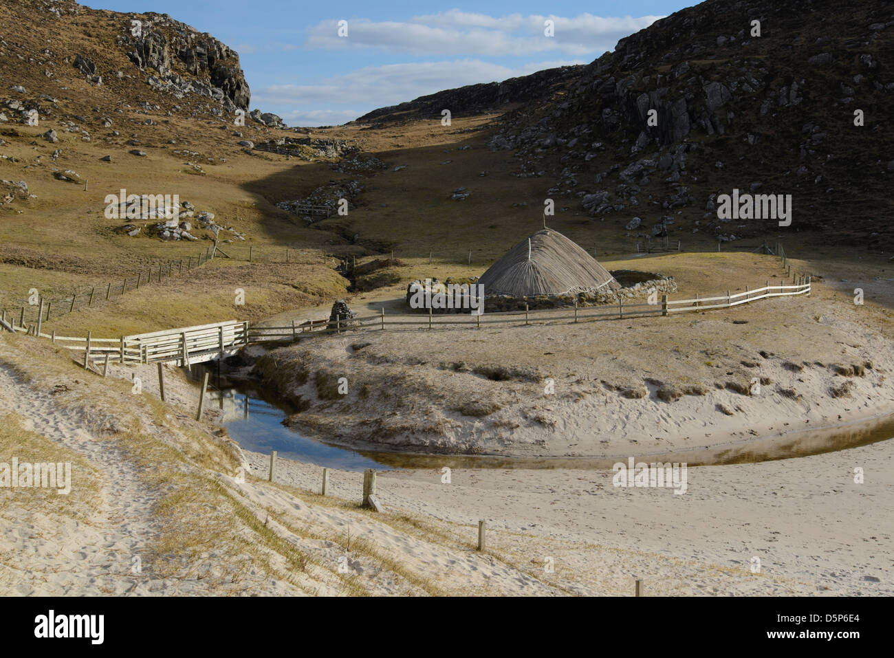 Iron Age settlement at Bostadh on Great Bernera in the Outer Hebrides of Scotland Stock Photo