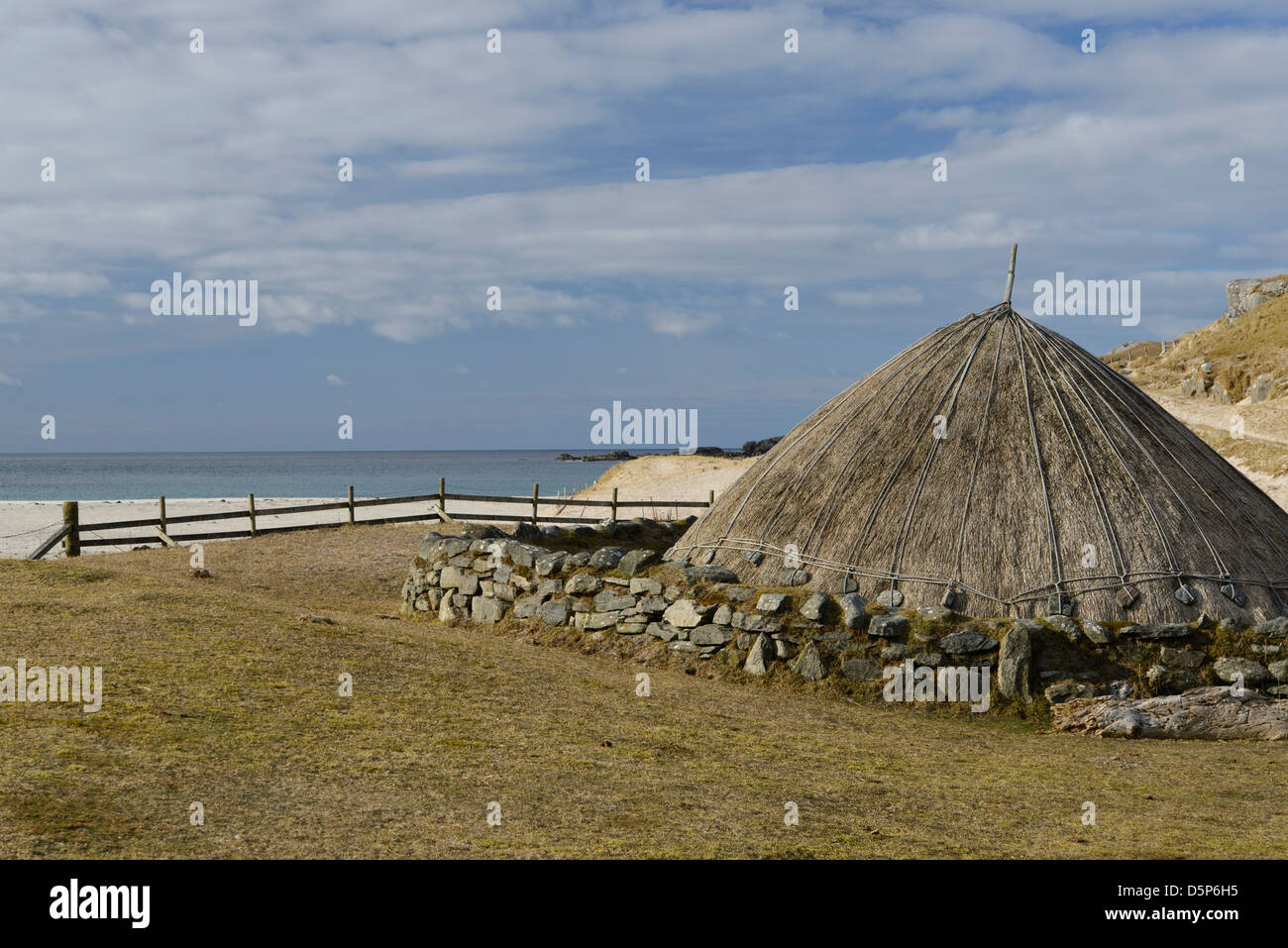 Iron Age settlement at Bostadh on Great Bernera in the Outer Hebrides of Scotland Stock Photo