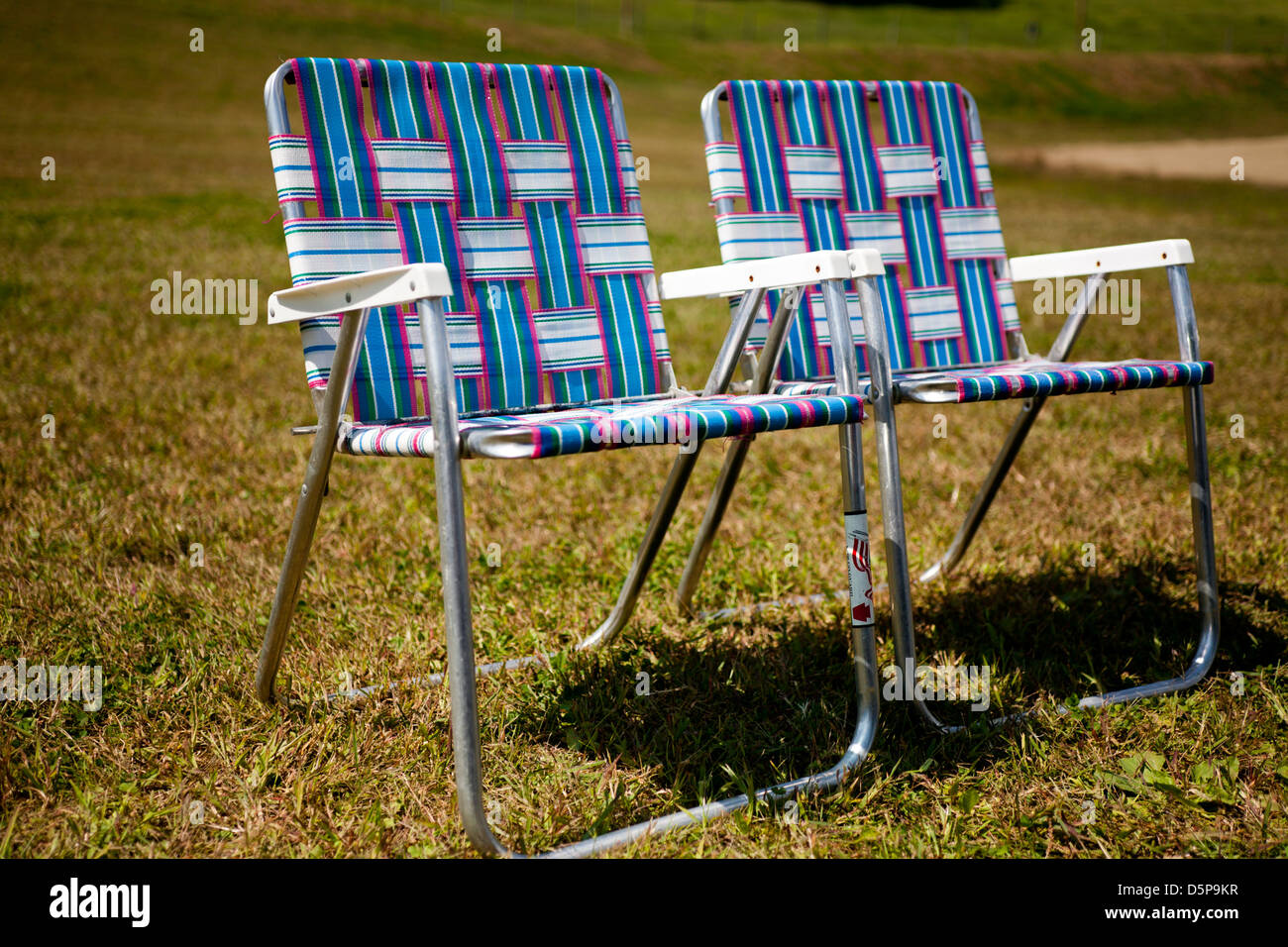 two folding chairs Stock Photo Alamy