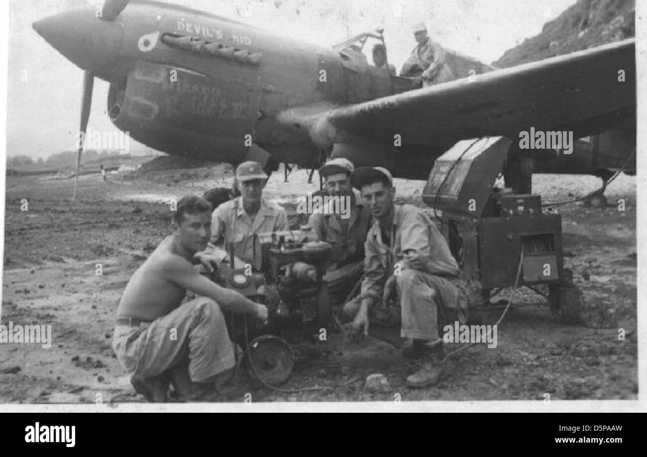 P-40 built from salvaged parts Stock Photo