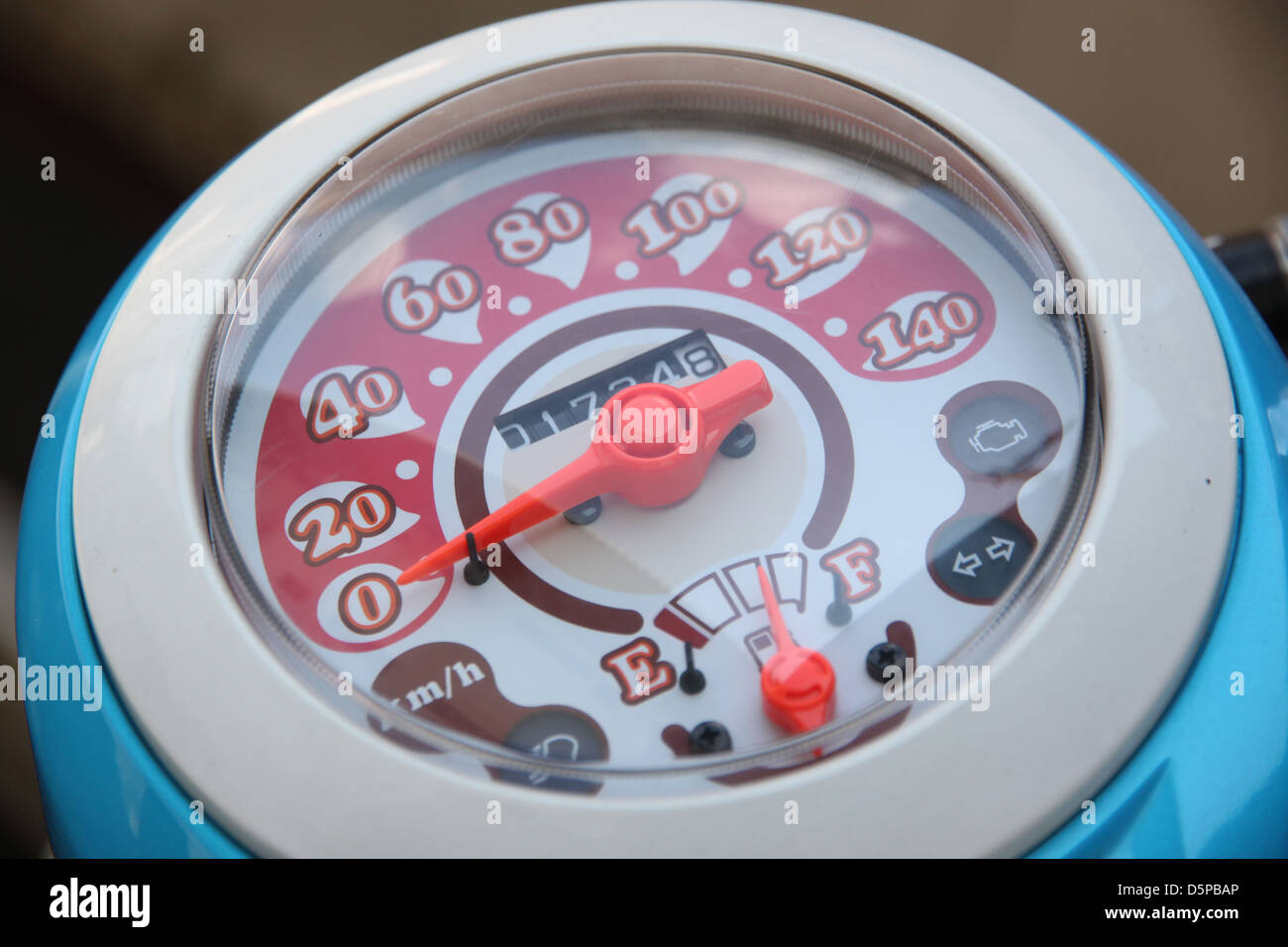 The Speedometer Motorcycle to speed and oil. Stock Photo