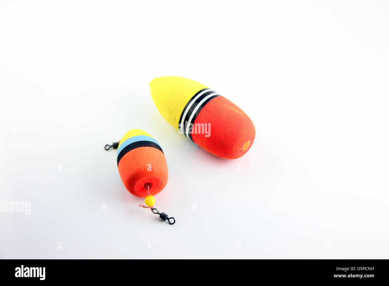Focus The Buoy for fishing on white Background. Stock Photo