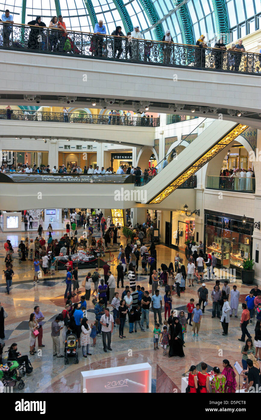 Interior view of the Mall Of The Emirates, Dubai, United Arab Emirates Stock Photo