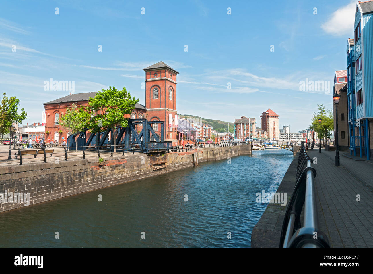 Wales, Swansea, Maritime Quarter, The Pumphouse Stock Photo Alamy