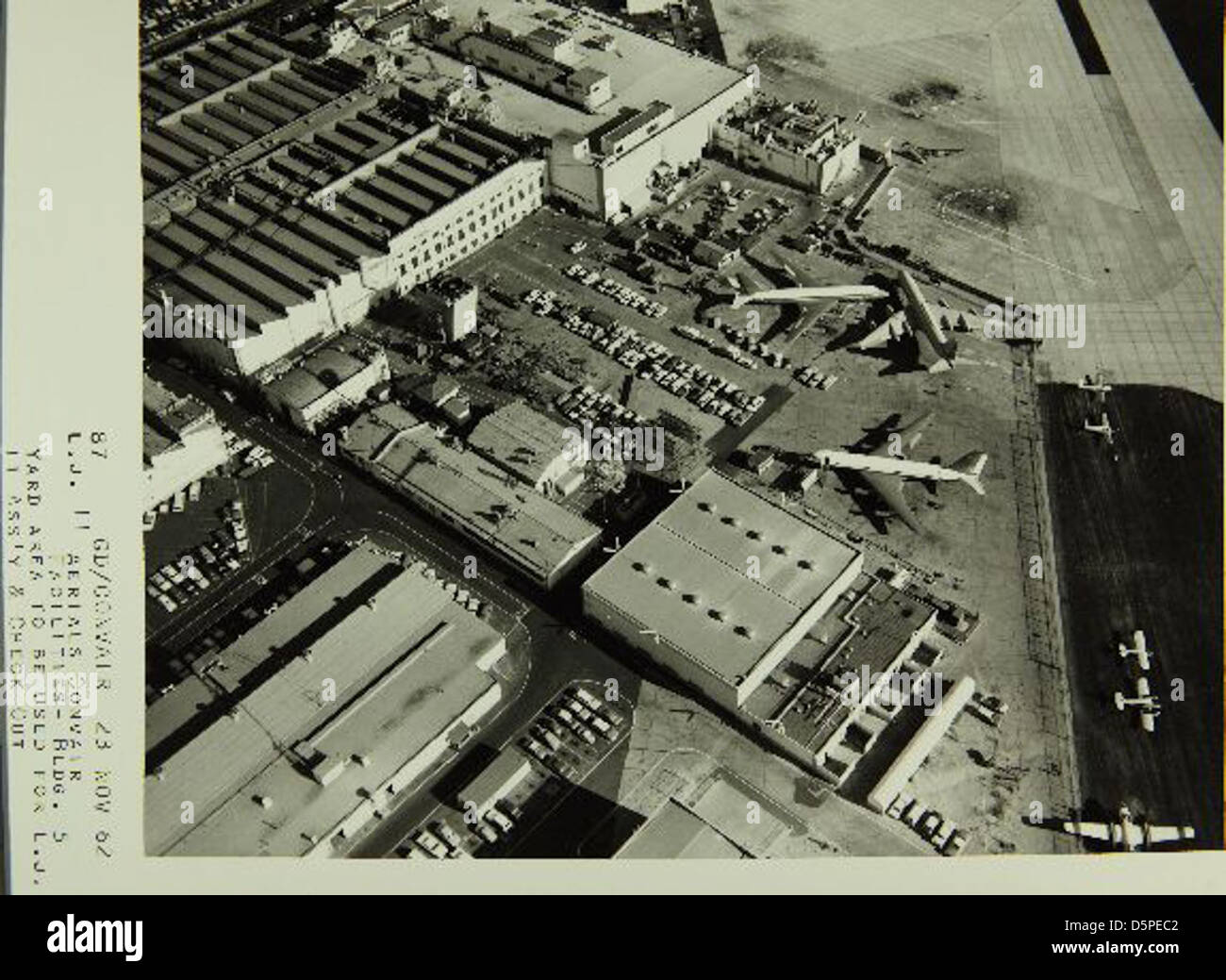 Convair/General Dynamics Aerial of Lindbergh Field and Facilities Stock