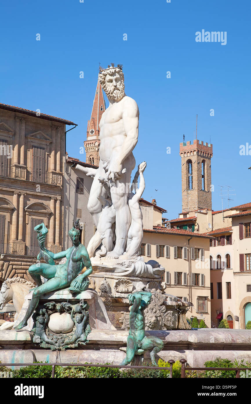 Neptune fountain in Florence, Italy Stock Photo Alamy