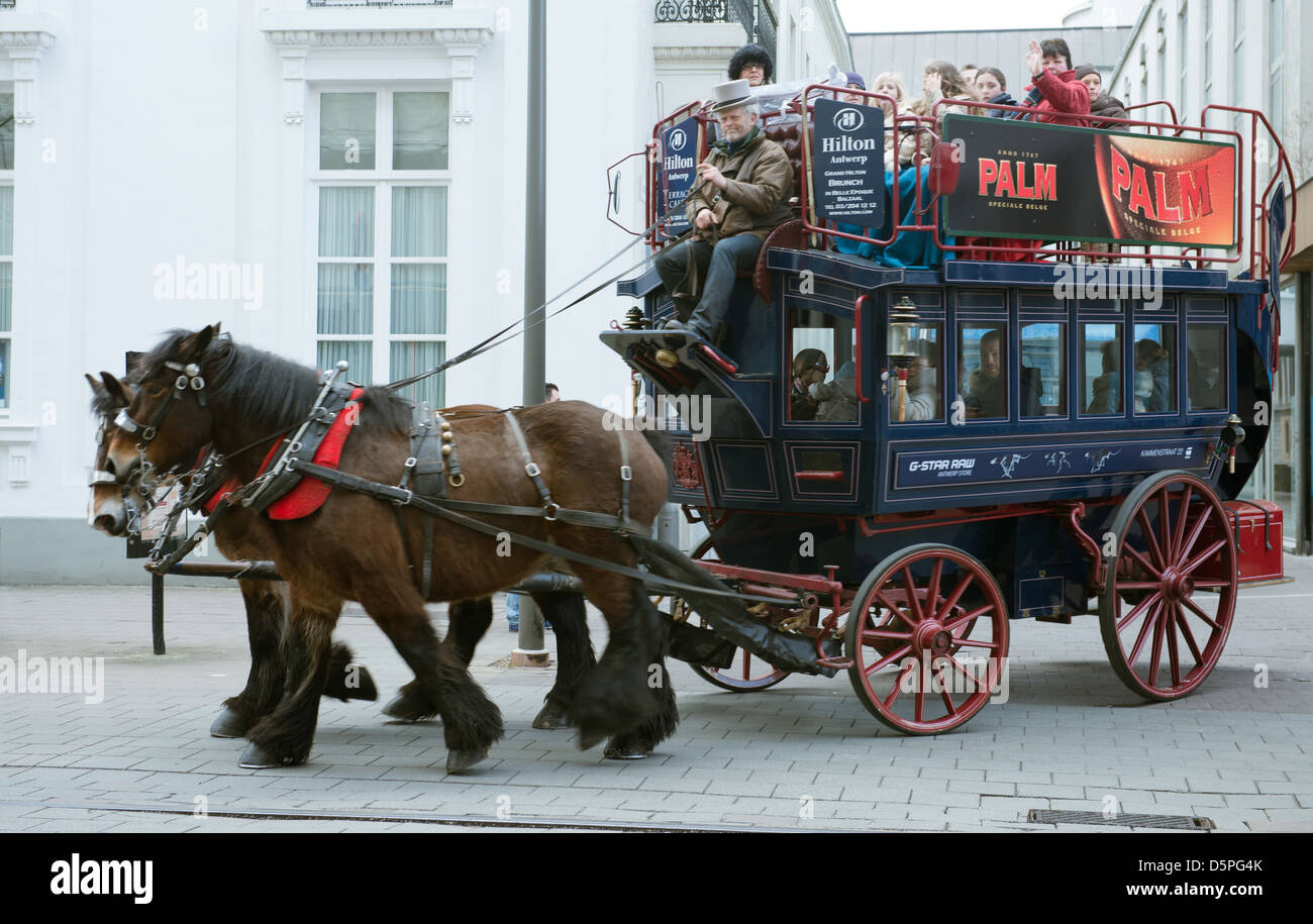 Horse drawn coach in antwerp hi-res stock photography and images - Alamy