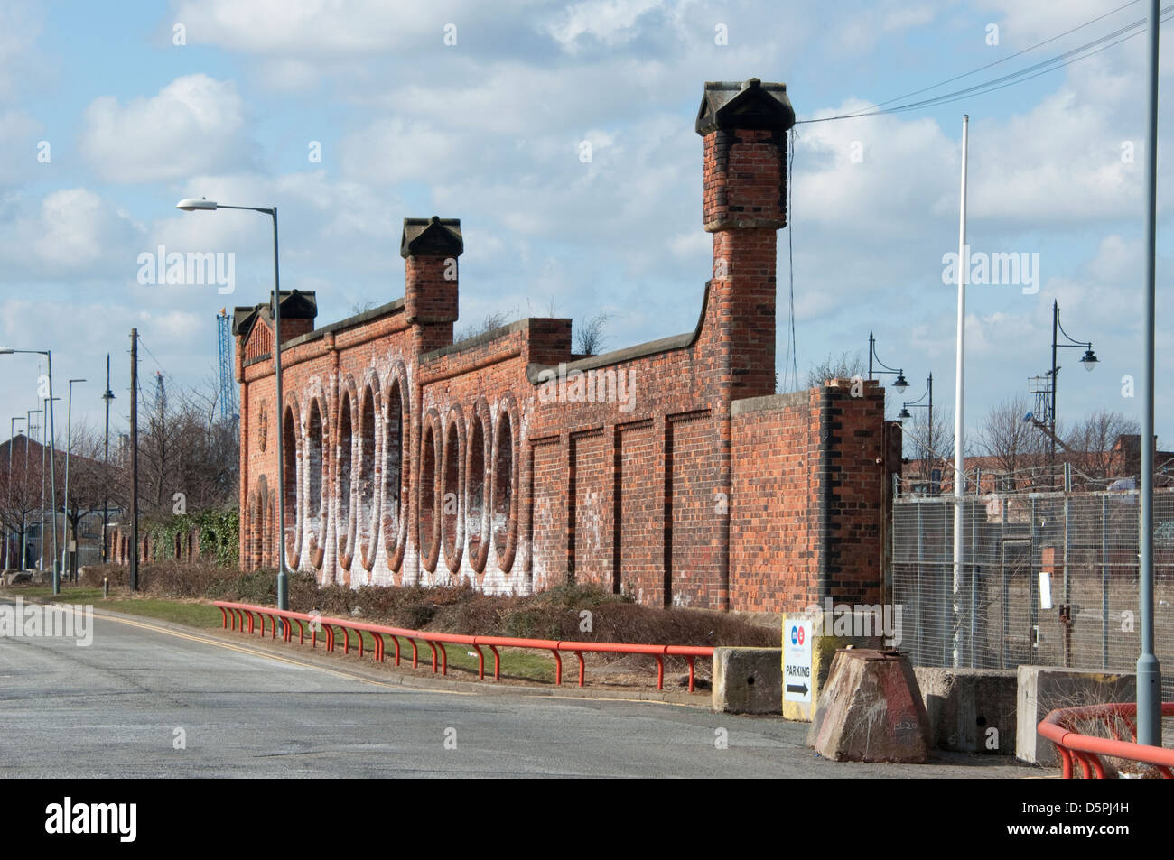 Salt works wall Vulcan Street Stock Photo Alamy