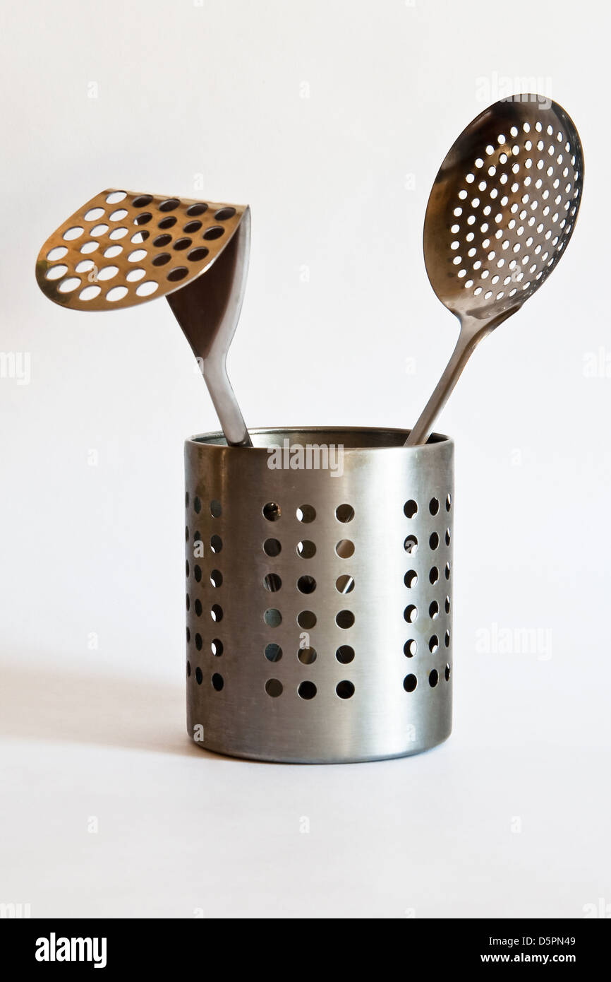 Set of kitchen utensils on light background Stock Photo Alamy