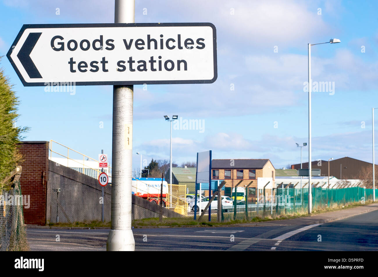 Goods vehicles testing station,Kirkham,Lancashire Stock Photo