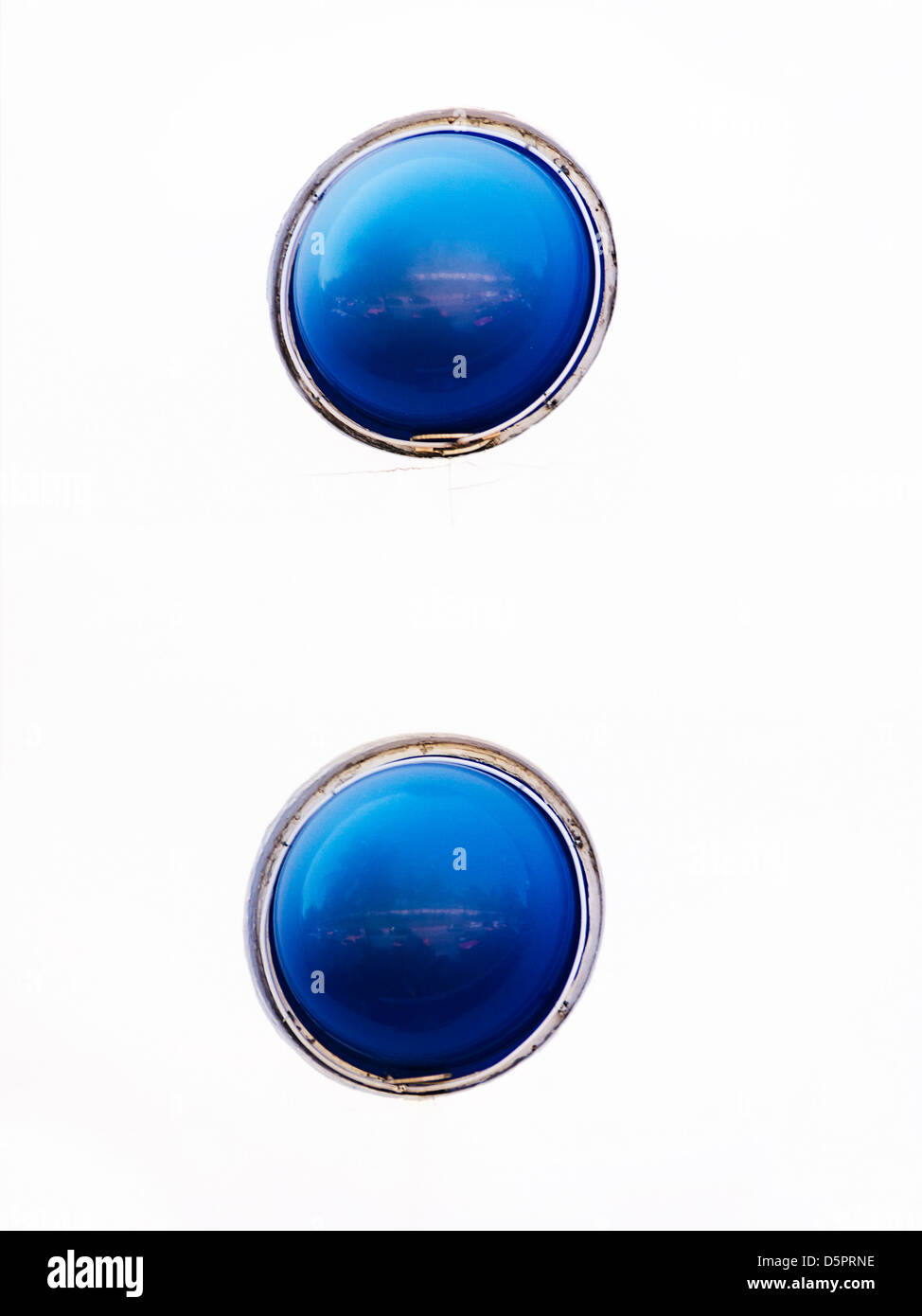 Two Blue Window Domes Abstract Stock Photo