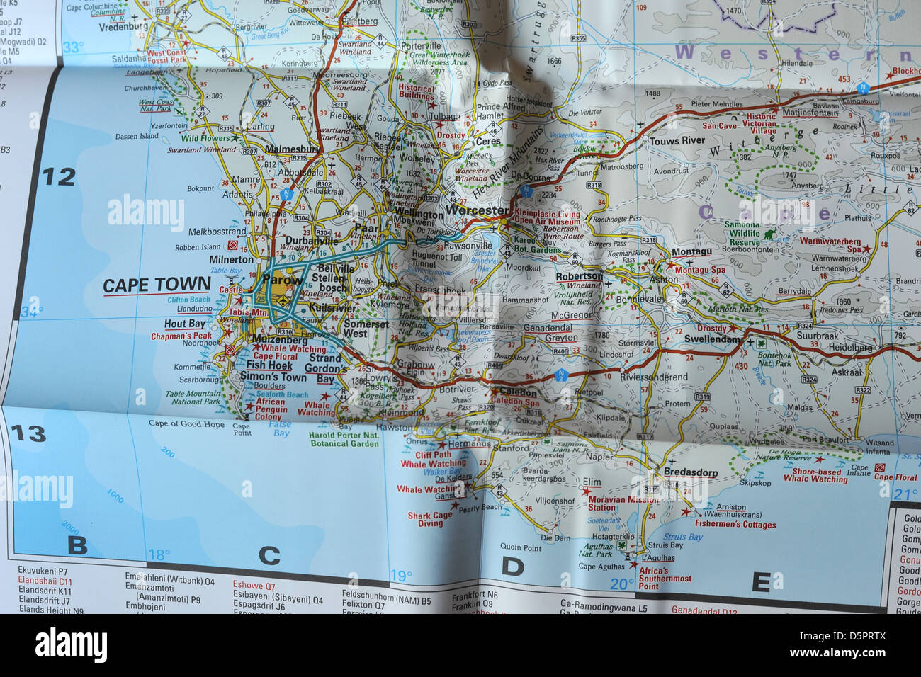 Cape Town Map High Resolution Stock Photography And Images Alamy