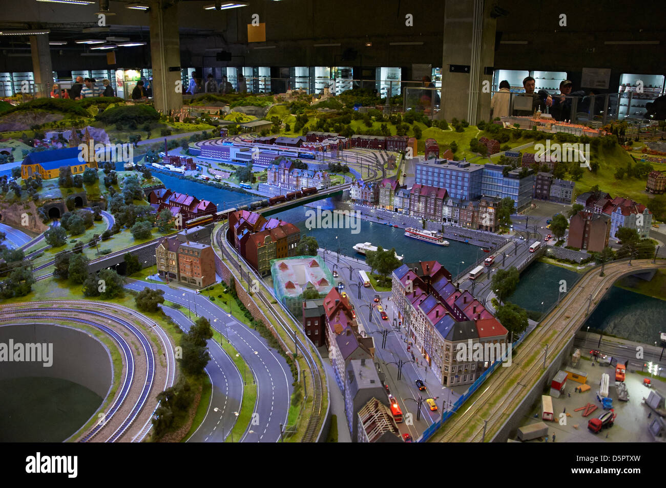 Detail of Model toy railway railroad plant with Locomotive, wagon ...